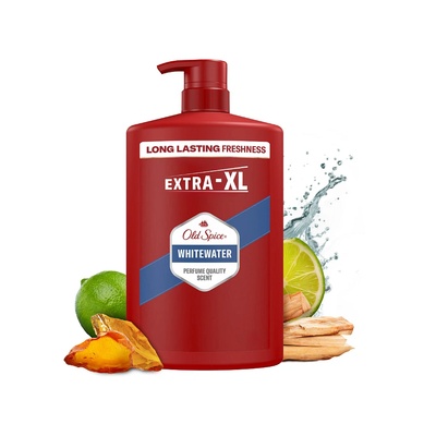 Old Spice Душ гел и шампоан 3 in 1 Old Spice WhiteWater, За тяло, коса и лице, 1000 мл (818862)