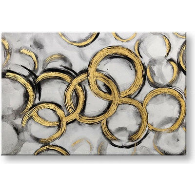 Maľovaný obraz na stenu ABSTRAKT 90x60 cm - 90×60 cm / Klasický 2 cm