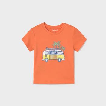 MAYORAL Тениска къс ръкав play лещовидна в морковен цвят за мини момче Майорал