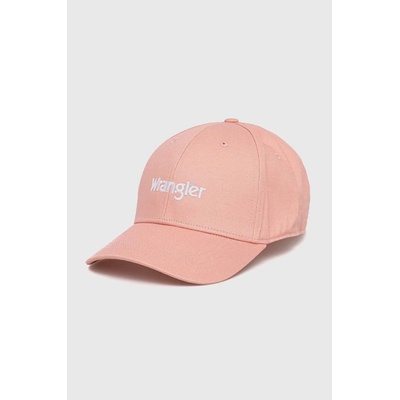 Wrangler Памучна шапка с козирка Wrangler в розово с принт (W0V1U5P60)