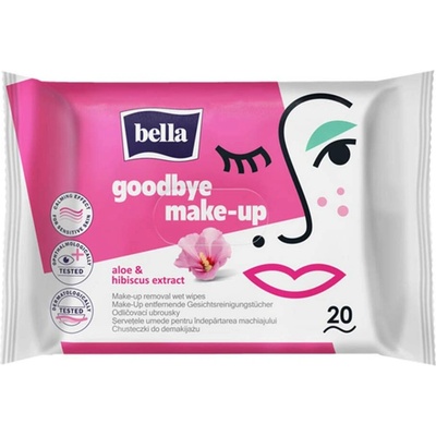 BELLA Odličovací vlhčené ubrousky Aloe&Ibišek 20 ks