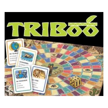 Triboo. 132 Karten, Spielbrett, Würfel, 15 Spielfiguren, Spielanleitung