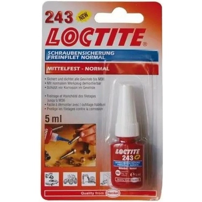 Loctite 243 5 ml zajištění šroubů střední pevnost