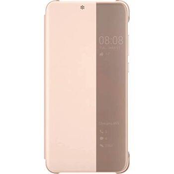 Huawei Smart View Cover - оригинален кожен калъф за Huawei P20 (розов)
