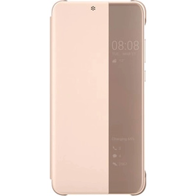 Huawei Smart View Cover - оригинален кожен калъф за Huawei P20 (розов)