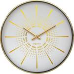 NeXtime Стенен часовник Excentric бяло и златисто (3287WI)