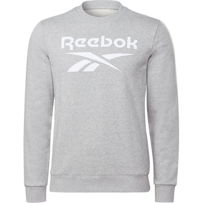 Reebok Identity Big Logo Crew Mens Medium Grey Heather / White