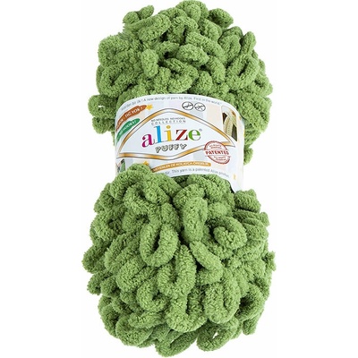BELLATEX Priadza Puffy 100 g - 485 machová zelená