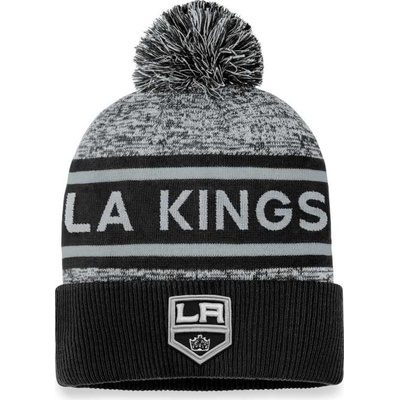 LAK 23 Authentic Pro Rink Heathered Cuffed Pom Knit Los Angeles Kings
