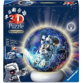 Ravensburger 3D пъзел Ravensburger от 72 части - Астронавти в космоса (със светлина) (12008058)