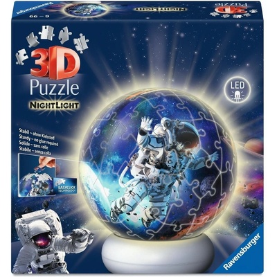 Ravensburger 3D пъзел Ravensburger от 72 части - Астронавти в космоса (със светлина) (12008058)