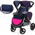 Bayer Doll trolley for twins navy blue 39454AA