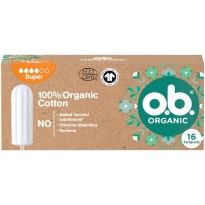 O.B. 100% Organic COtton Super hygienické tampony 16 ks