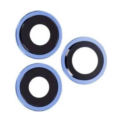 Apple iPhone 12 Pro - Sklíčko Zadní Kamery s Rámem (Blue) - 3ks, Blue