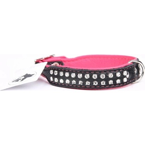 ABC-ZOO Кожен нашийник Zircon Neo, черно - розов 2 см x 25 - 30 см