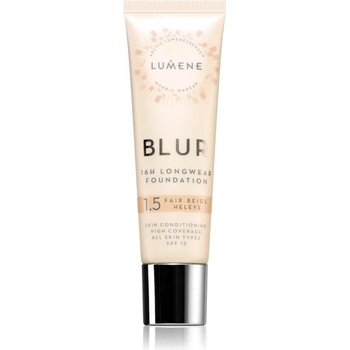 Lumene Blur 16h Longwear дълготраен фон дьо тен SPF 15 цвят 1, 5 Fair Beige 30ml