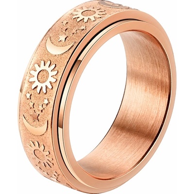 Nefertitis Pánský ocelový prsten Růžový vesmír NF55318