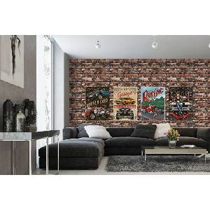 DIMEX ART Самозалепваща се флизелинова фототапета винтидж плакати 375 x 250 см