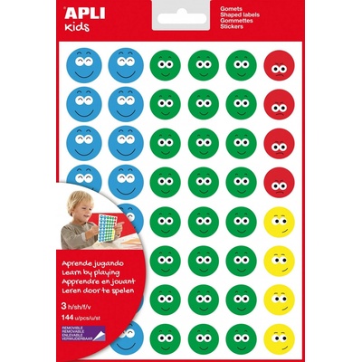 APLI Samolepky Happy face smajlíci odstranitelné