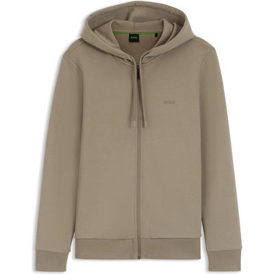 HUGO BOSS Суичър Boss Mens BOSS GREEN Full-Zip Hoodie with Adjustable Drawstring Hood - Streamlined Design - Brown 334