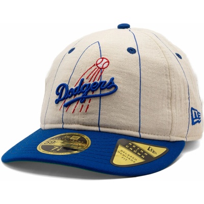 New Era MLB Retro Linen Pinstripe 59FIFTY Retro Crown LA Dodgers Team Color