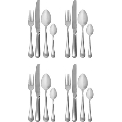 House Doctor Sada příborů z nerezové oceli Brush Silver set 16 ks stříbrná barva kov