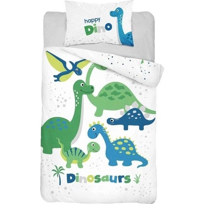 Detexpol obliečky Dinosaurus blue 100 x 135 cm 40 x 60 cm