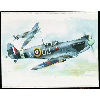 Směr Model Supermarine Spitfire MK.VB HI TECH 12 8x13 6cm v krabici 25x14 5x4 5 1:72