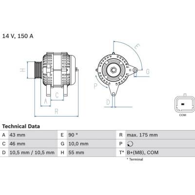 Alternátor BOSCH 0 986 082 240