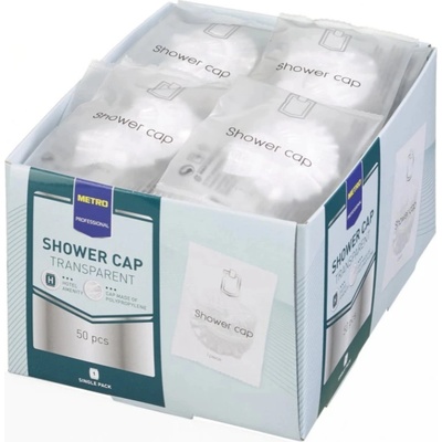 METRO Koupací čepice, transparentní, jednorázová 50 ks