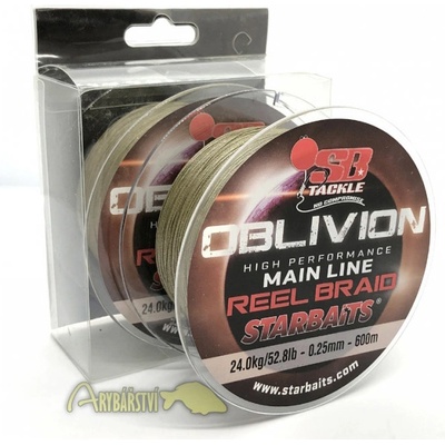 STARBAITS šňůra OBLIVION REEL BRAID 600m 0,30mm 30kg