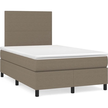 vidaXL Боксспринг легло с матрак, таупе, 120x190 см, плат (3269871)
