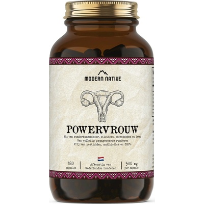 Modern Native Sušené hovädzie vaječníky Power Woman 180 kapsúl