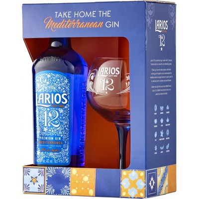 Larios 12 Premium Gin 40% 0,7 l (dárkové balení 1 sklenice)