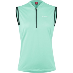 Löffler Дамски потник за колоездене Löffler Women's Bike Sleeveless Shirt Half-Zip Plain Cycling singlet - Clearwater - размер 44 (EU) (156-2422-0515)