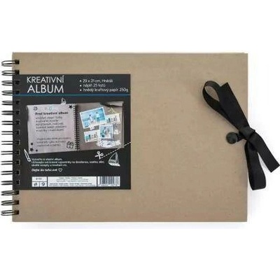 Karton P+P Kreativní album 30 x 21,5 cm HNĚDÁ
