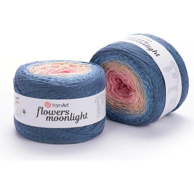 Yarn Art Příze Flowers Moonlight 3262 růžová, béžová, modrá, modrošedá