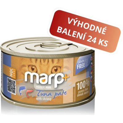 Marp Holistic Plus Tuňákové paté s krevetami 24 x 70 g