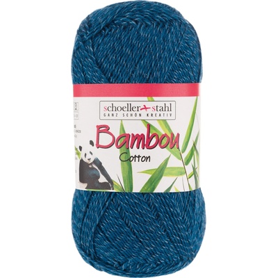 Schoeller+Stahl BAMBOU COTTON - 40% viskóza, 30% bavlna, 30% polyakryl - Ručně pletací příze Barva: 04- Marine