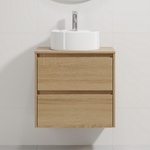 Bath Deluxe Шкаф за баня с мивка TRONDHEIM/VIKEDAL 60x57x46 cm дъб/бял (SETBT0149B)
