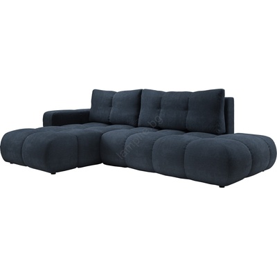 Laski Разтегателен ъглов тапициран диван almada, l-образен, с място за съхранение, ляв, син (lk0107)