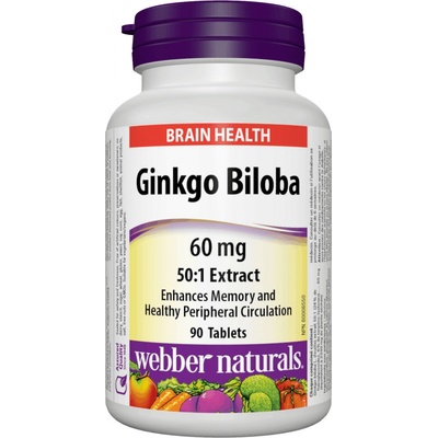 Webber Naturals Ginkgo Biloba 60 mg 90 tablet