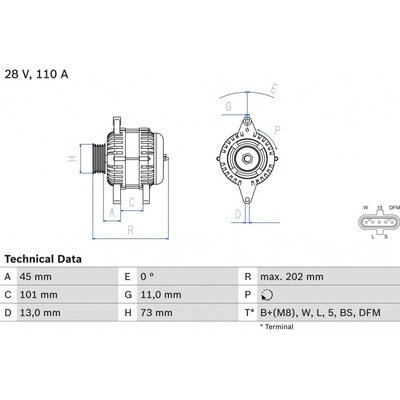 Generátor BOSCH 0 986 049 350