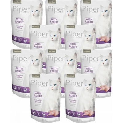 Piper Cat Sterilised s králikom 10 x 100 g