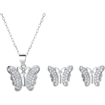 Silenti Jewelry Сребърен комплект "Пеперуди