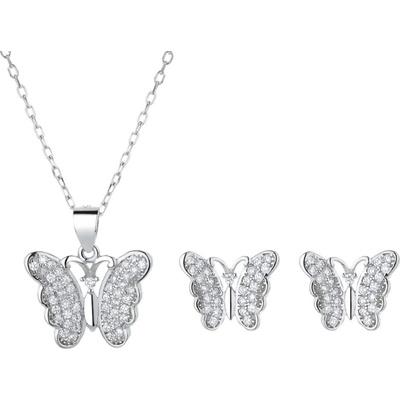 Silenti Jewelry Сребърен комплект "Пеперуди