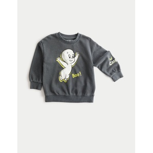 Marks & Spencer Суитшърт с високо съдържание на памук и мотив Casper (2-8 години) Marks & Spencer сива Marks & Spencer | Siv | Момчешки | 2-3 години