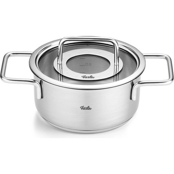 Fissler Дълбока тенджера за готвене PURE 16 см, сребриста, неръждаема стомана, Fissler (FS86115160000)