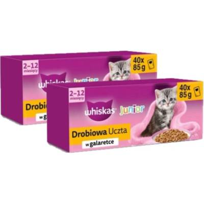 WHISKAS Junior Poultry Feast in Jelly 80 x 85 g