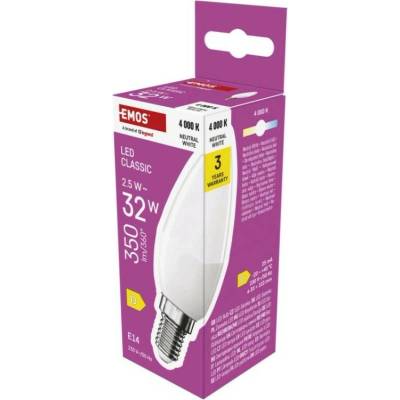 Emos LED žiarovka Classic sviečka E14 2,5 W 32 W 350 lm Neutrálna biela ZQ3D13
